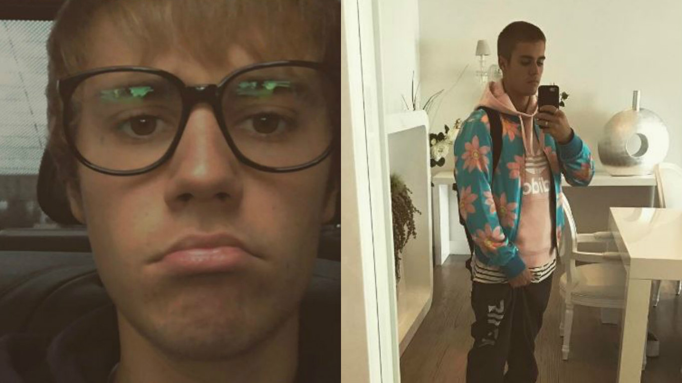 Justin bieber outlet wearing glasses
