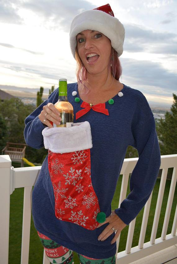 Wine holder 2025 christmas sweater