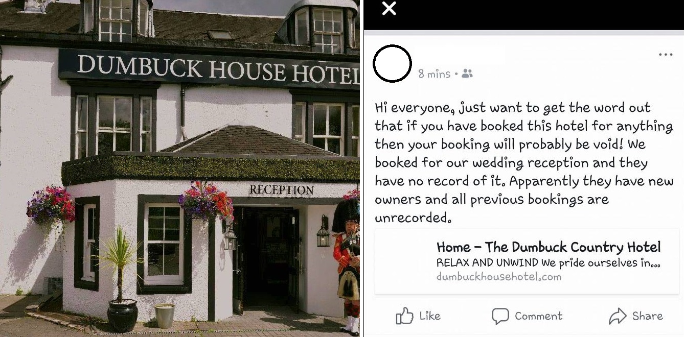 Dumbarton hotel counting cost of false Facebook post News Clyde 1