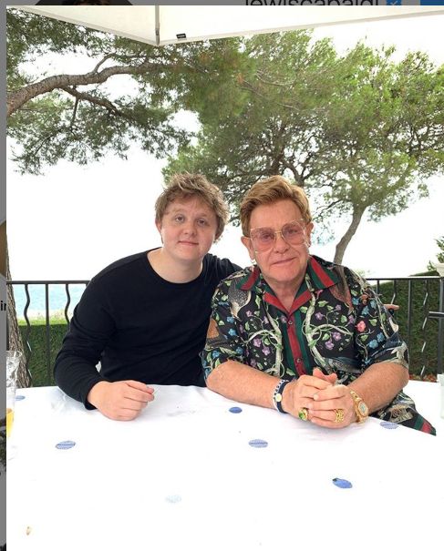 Lewis Capaldi and Elton John