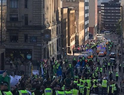 Huge police presence in Glasgow as Republican marches take place in ...