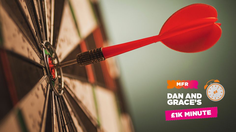 £1K Minute How many points do you get for hitting bullseye in darts