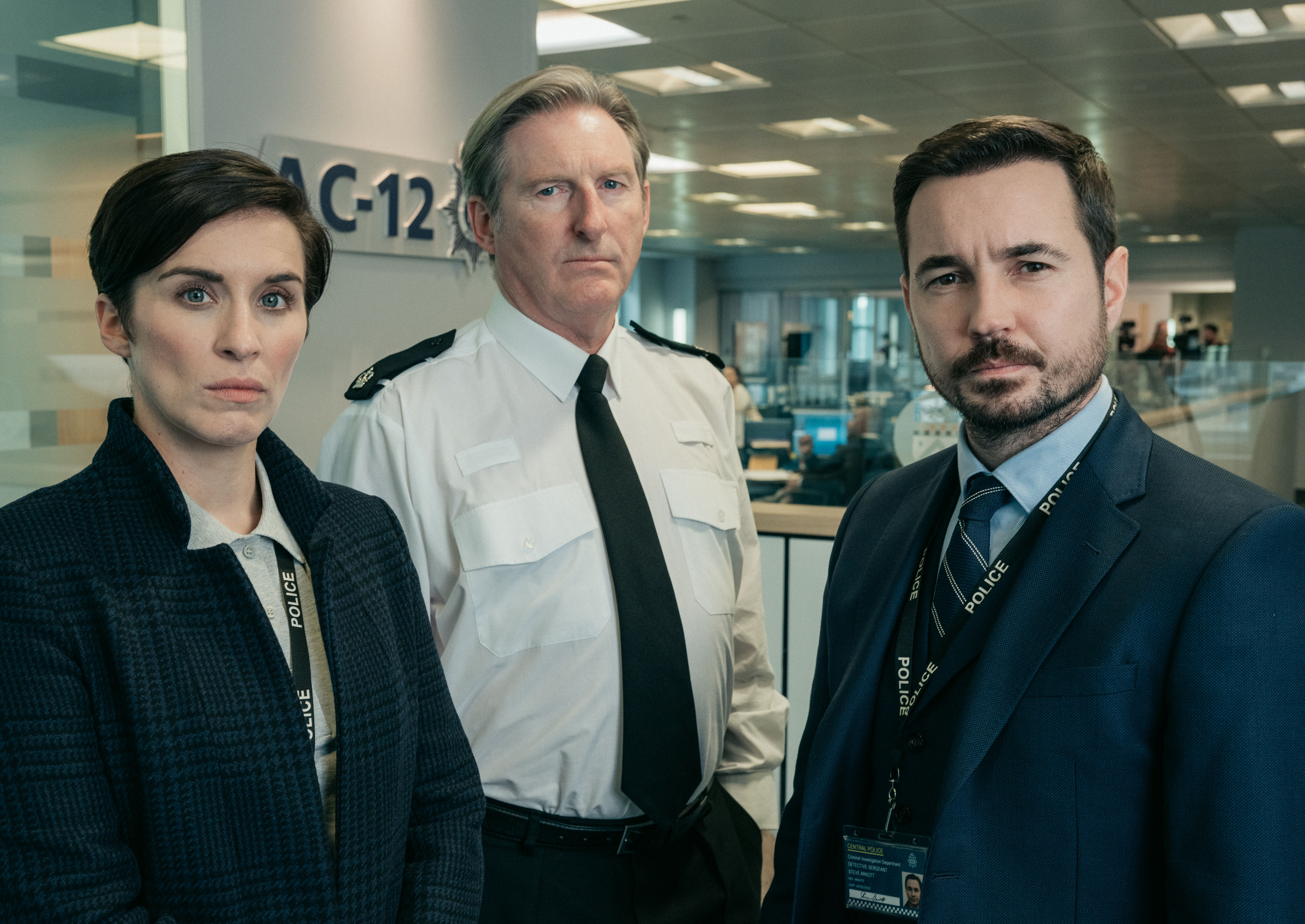 Line of Duty cast Vicky McClure, Adrian Dunbar and Martin Compston