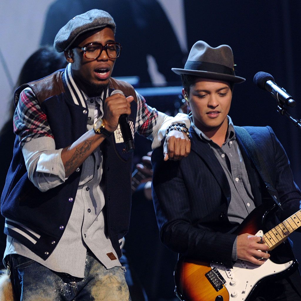 Bruno performing with B.o.B at the GRAMMY Nominations Concert Live in 2010