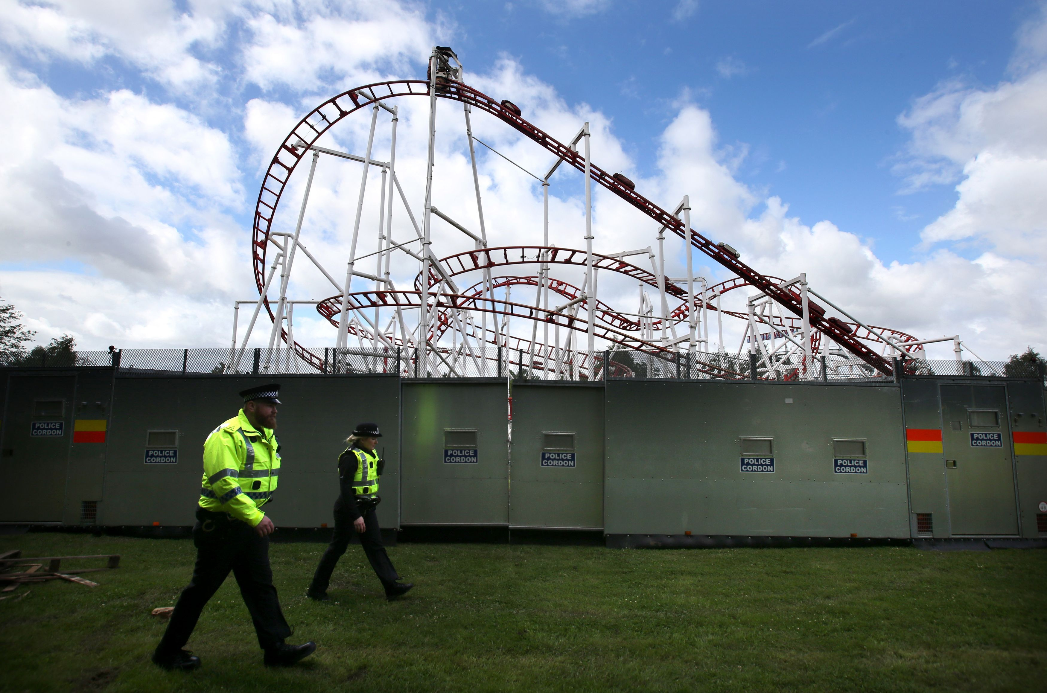 Ten victims of a horror crash at a Scottish theme park secured