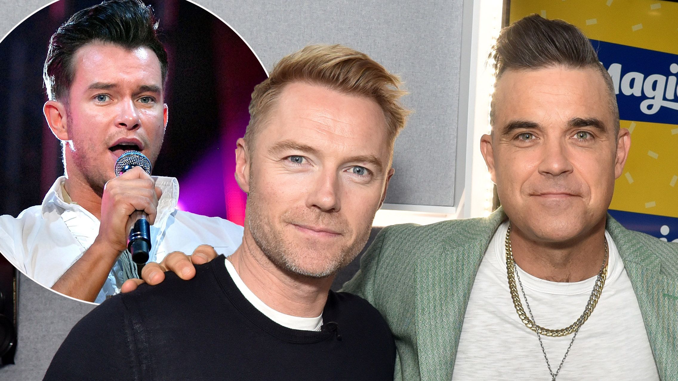 Stephen Gately, Robbie Williams and Ronan Keating
