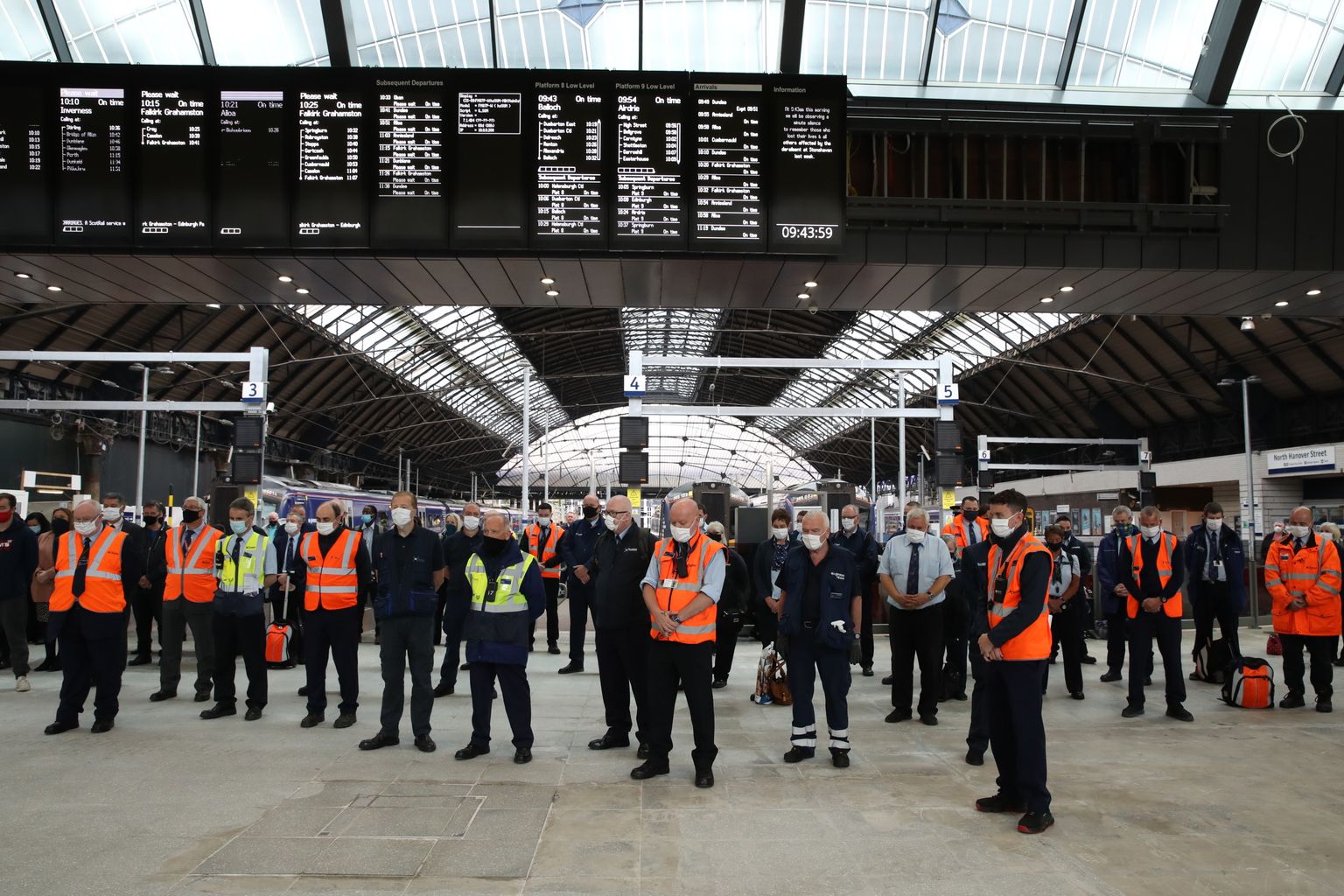 Train stations fall silent in tribute to victims of Stonehaven disaster ...