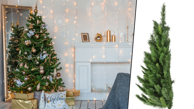 Half wall on sale christmas tree