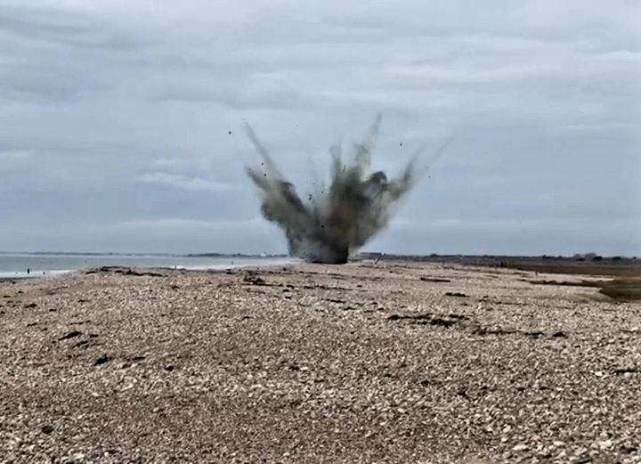 Second controlled explosion carried out at West Sussex beach in a week ...