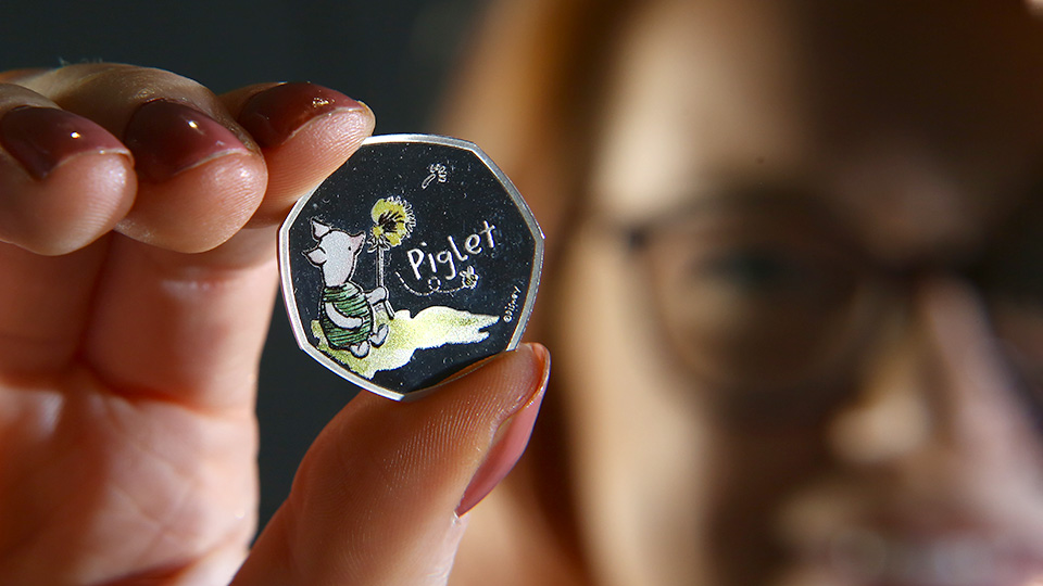 Piglet 50p coin released to complete the Winnie the Pooh collection