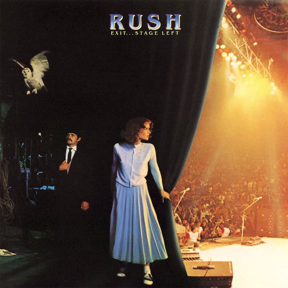 Rush - Estrellas de la portada de 'Exit... Stage Left'