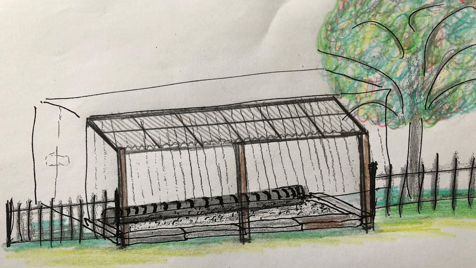 Drawn-up plans for the new bike shed at Walton High School