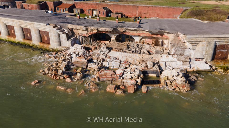 Storm blamed for wall collapse at Hurst Castle | News - undefined