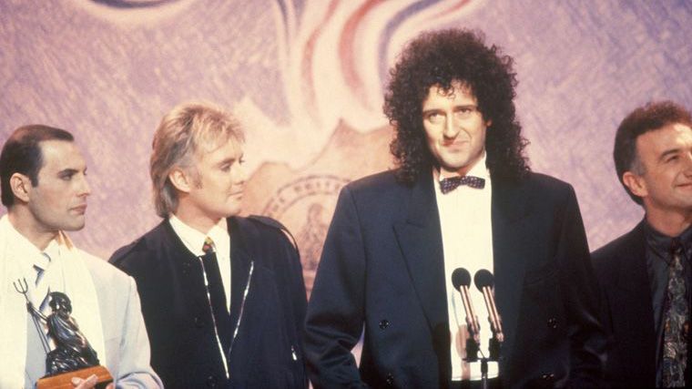 Freddie Mercury Queen BRIT Awards 1990