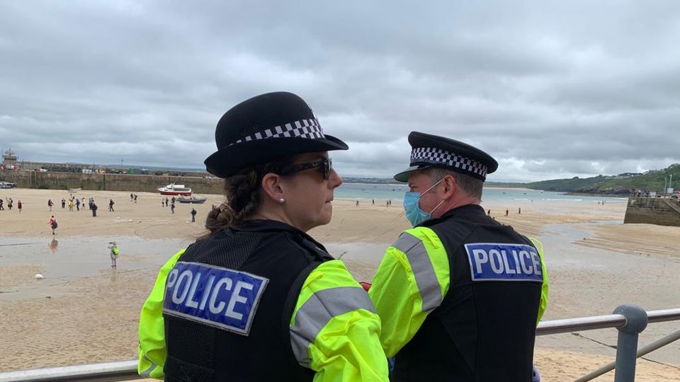 Police officers in St Ives