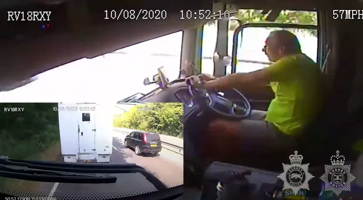 Jail for texting lorry driver who caused A27 crash | News - Greatest ...