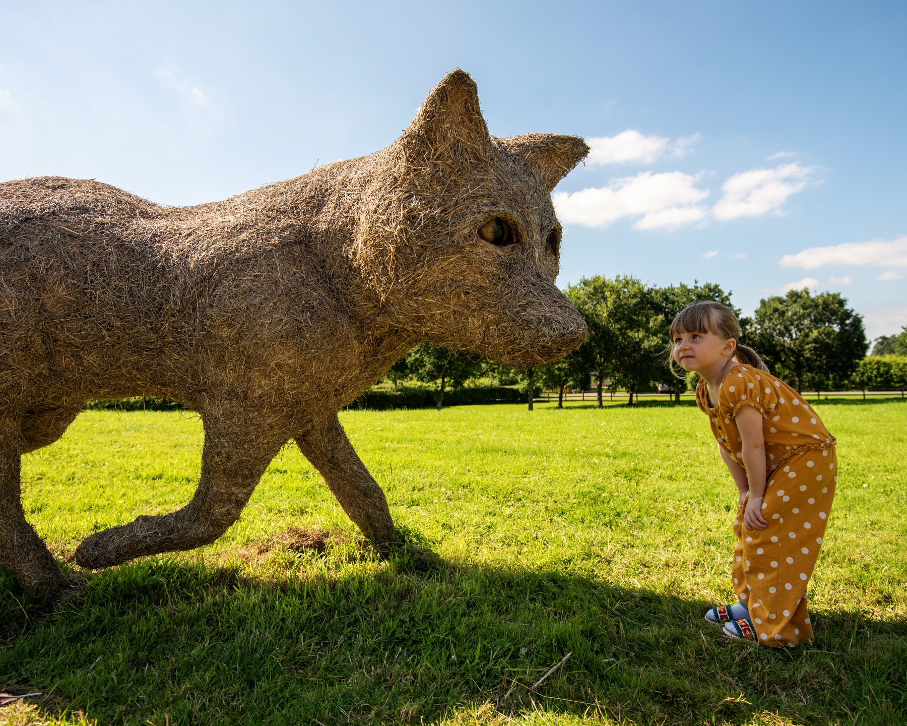 Giant straw animal sculptures go on display at Longleat safari park - BBC  News