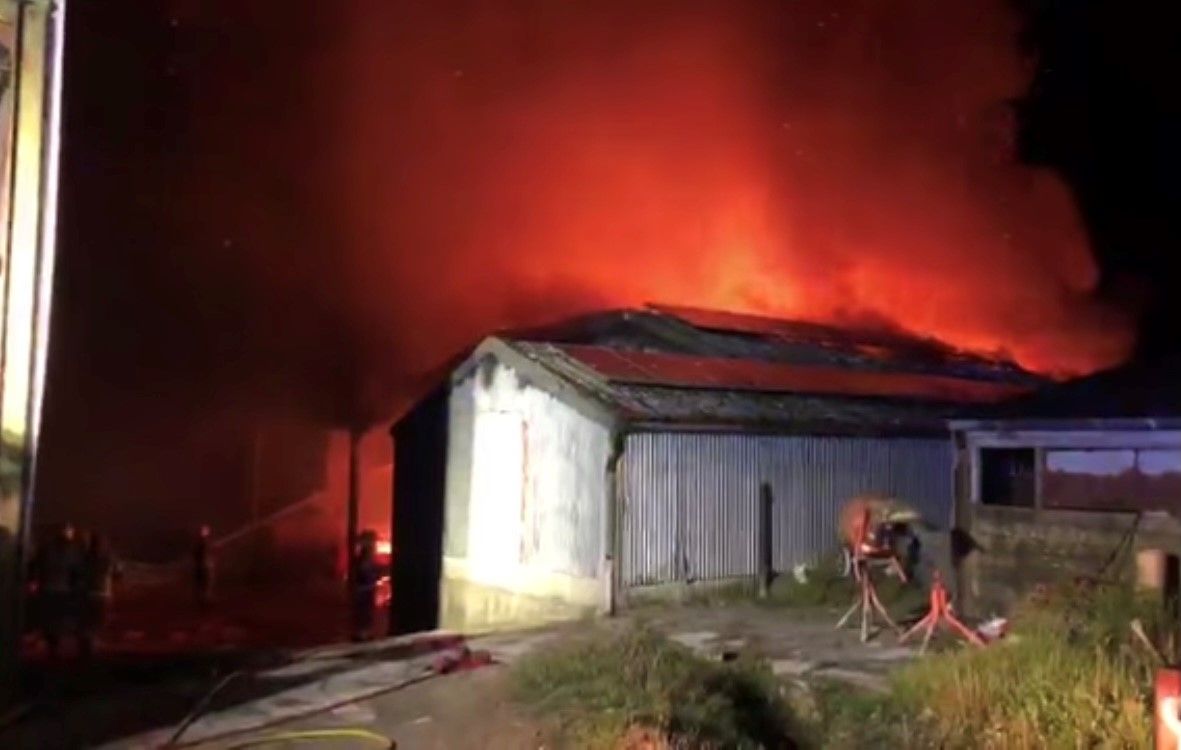 Photos reveal extent of damage after devastating barn fire in east Cornwall