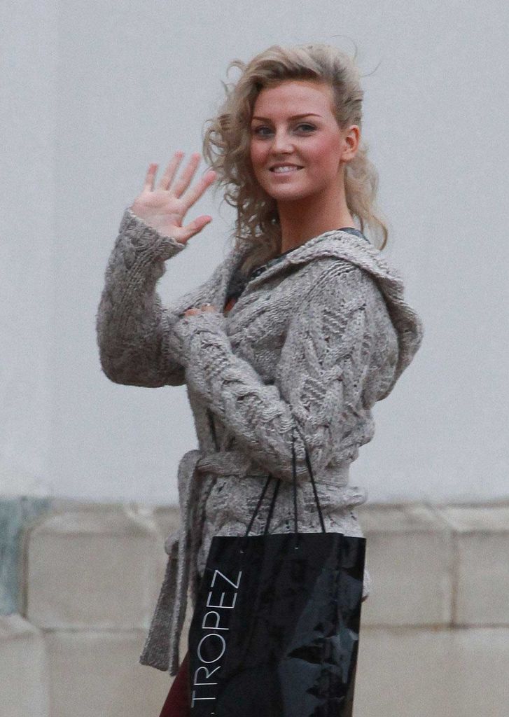 Perrie Edwards outside The X Factor house (2011)