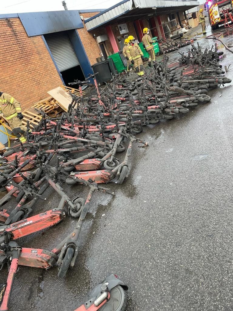 Fire at scooter rental warehouse in Bristol News Greatest Hits Radio (Bristol & The South West)