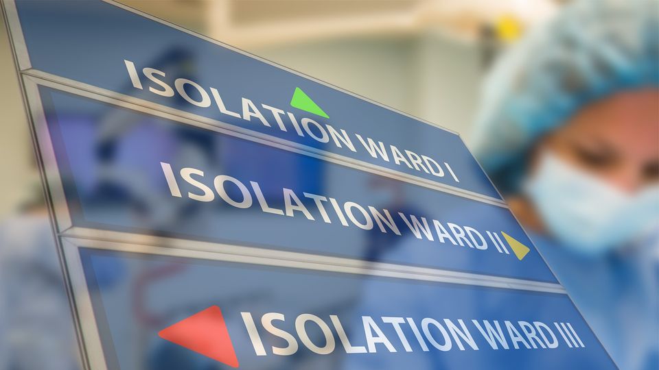 Isolation ward in a hospital
