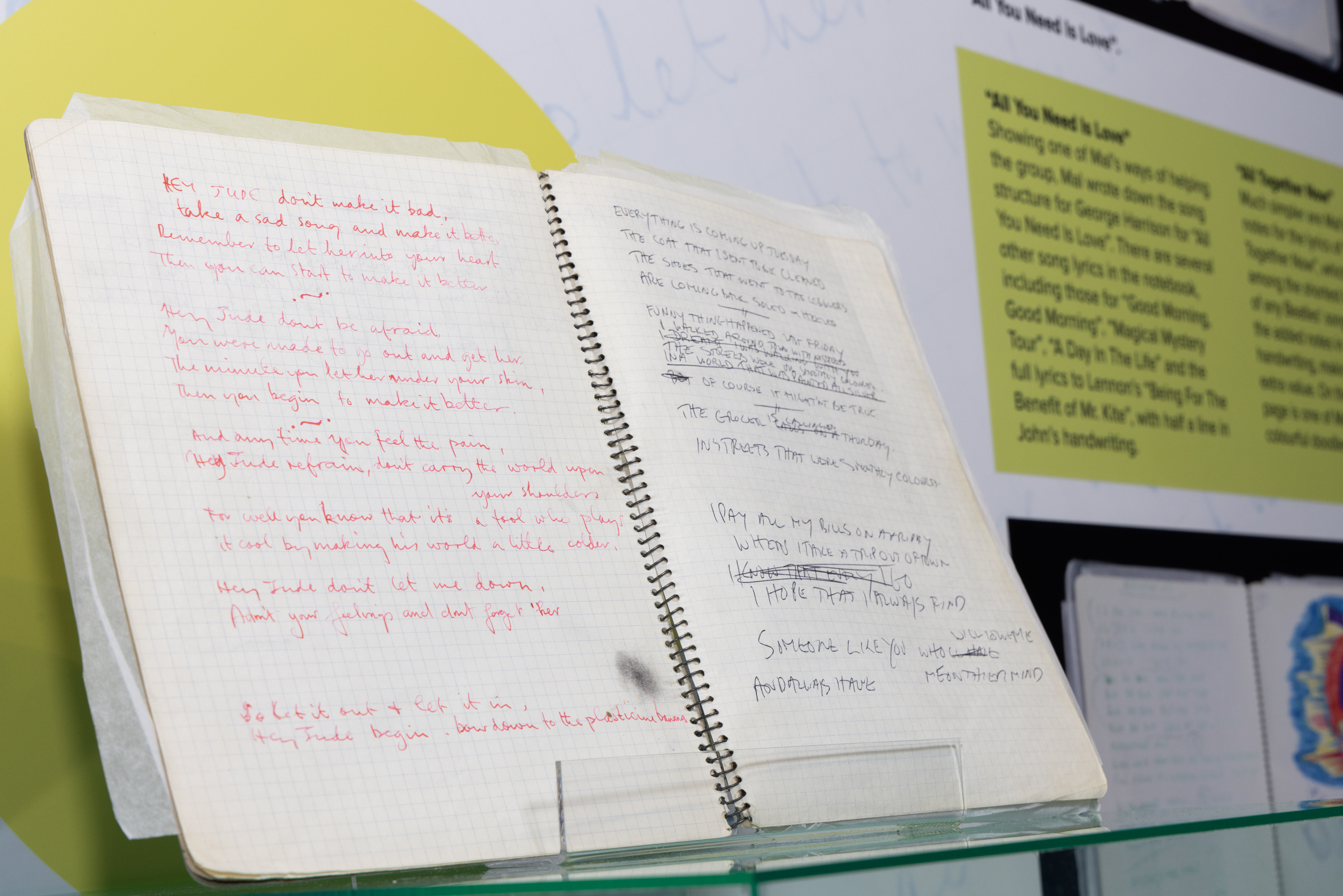 Rare Notebook With Handwritten Lyrics To 'Hey Jude' On Display At The ...