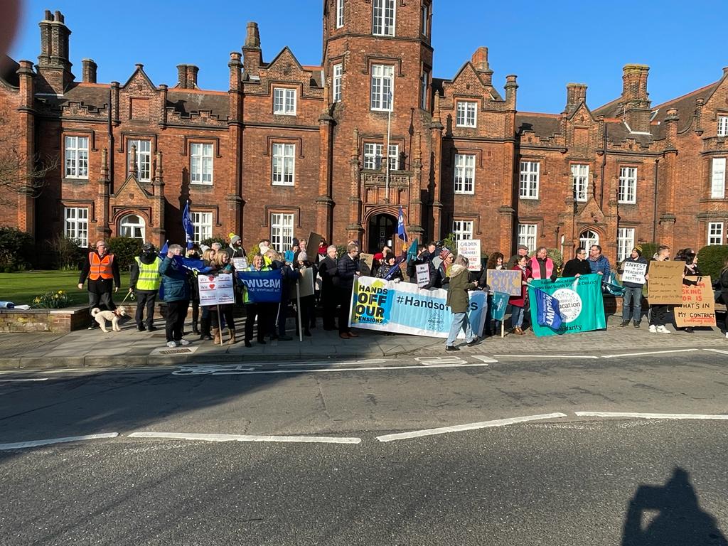 Teachers on strike at Ipswich School in dispute over pensions