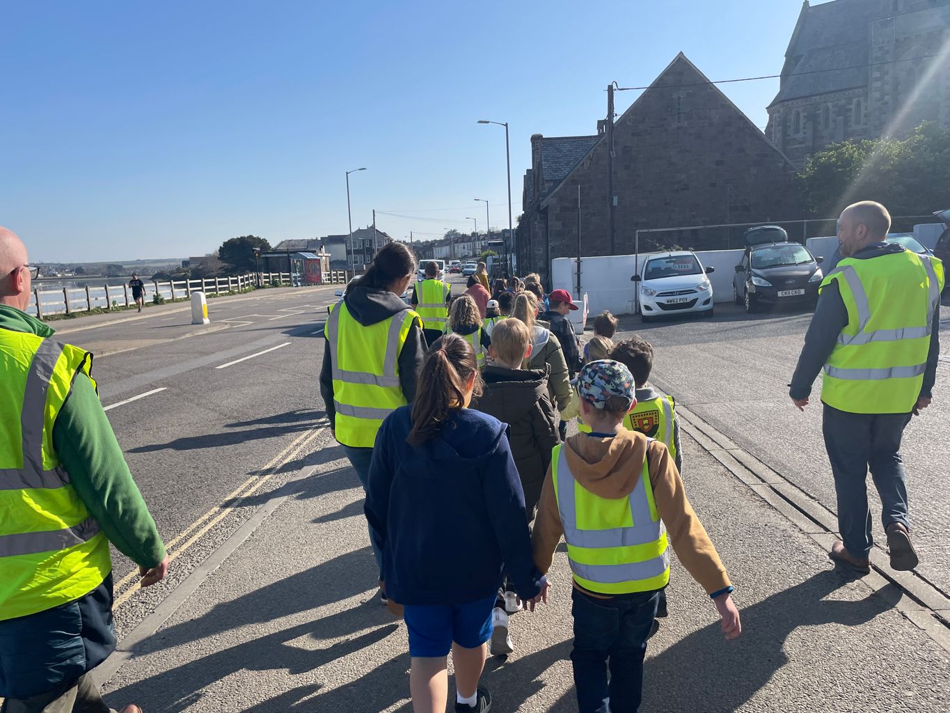 Cornish school children walk distance of Ukraine to Poland to raise money