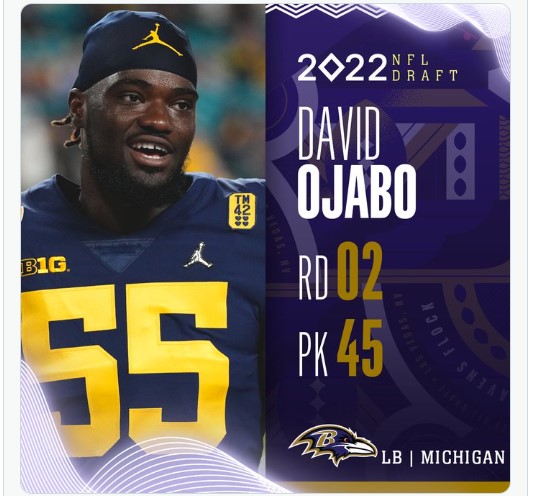 2022 NFL Draft: David Ojabo selected by Baltimore Ravens in 2nd