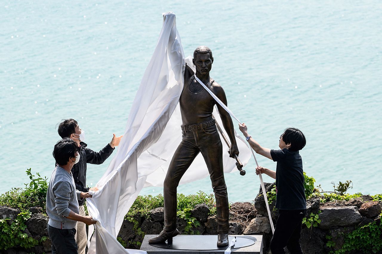 Freddie Mercury statue in South Korea