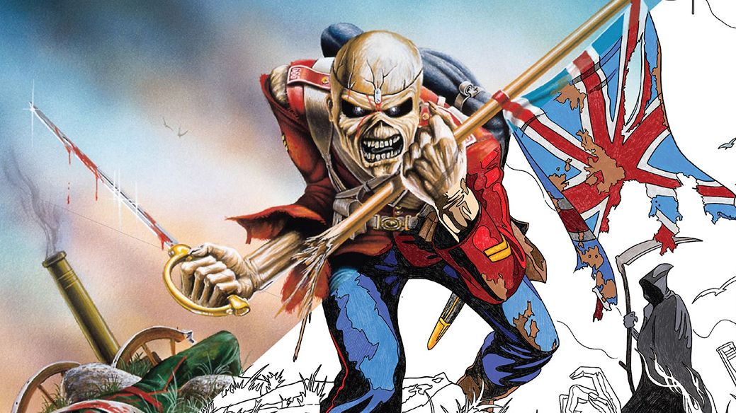 Iron Maiden's singles artwork for new official colouring book