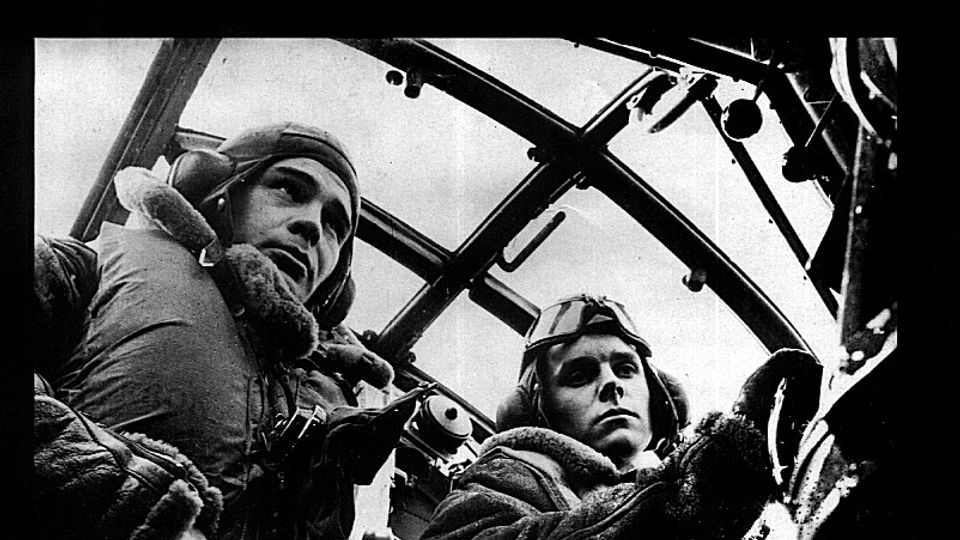 Two pilots from the Bomber Command formation