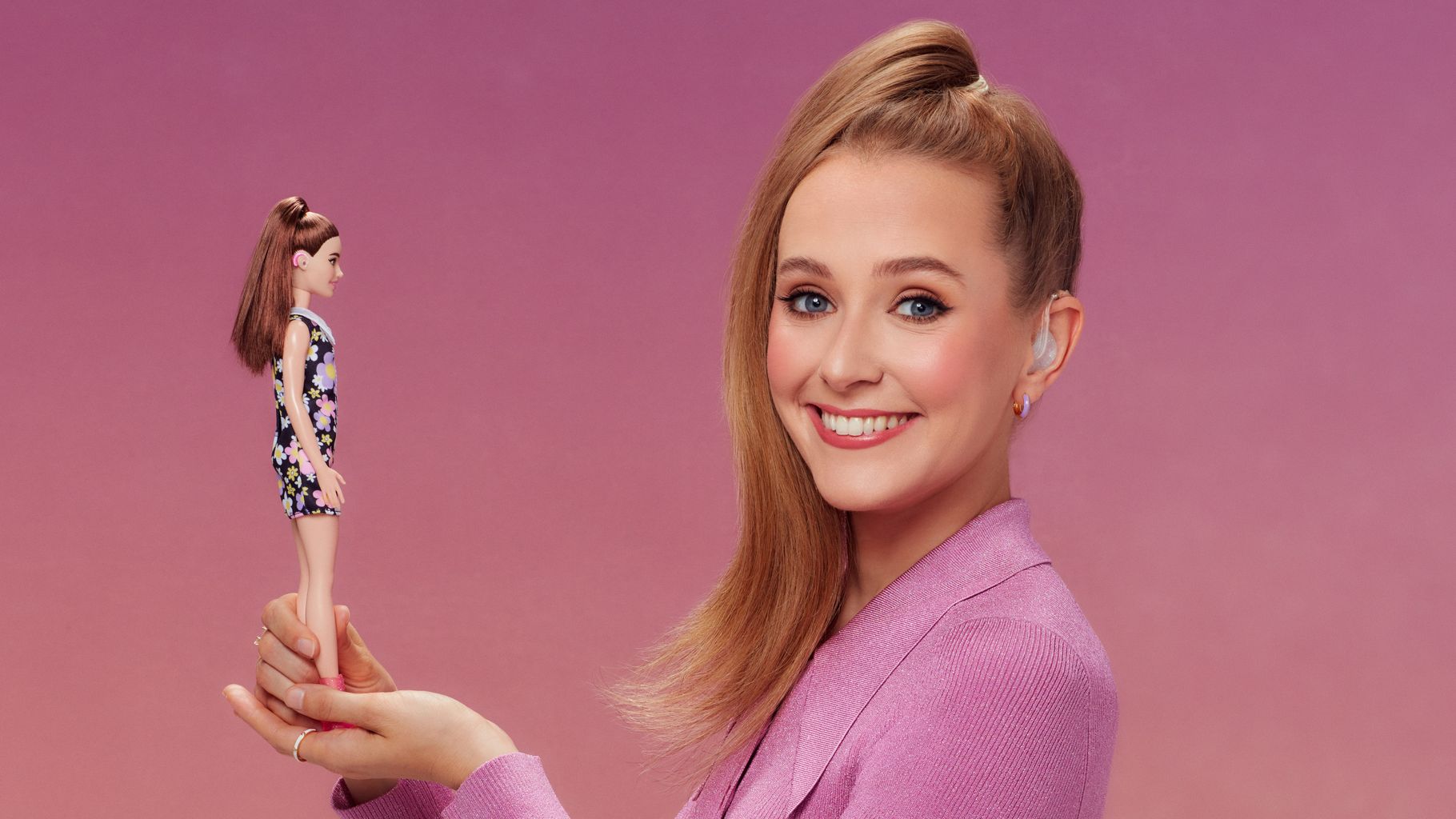 Strictly winner Rose unveils first Barbie doll with hearing aid