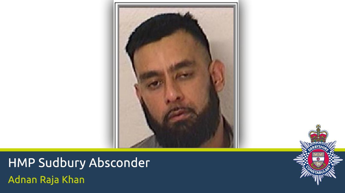 Adnan Rajja Police hunt man who went missing from Derbyshire prison | News ...