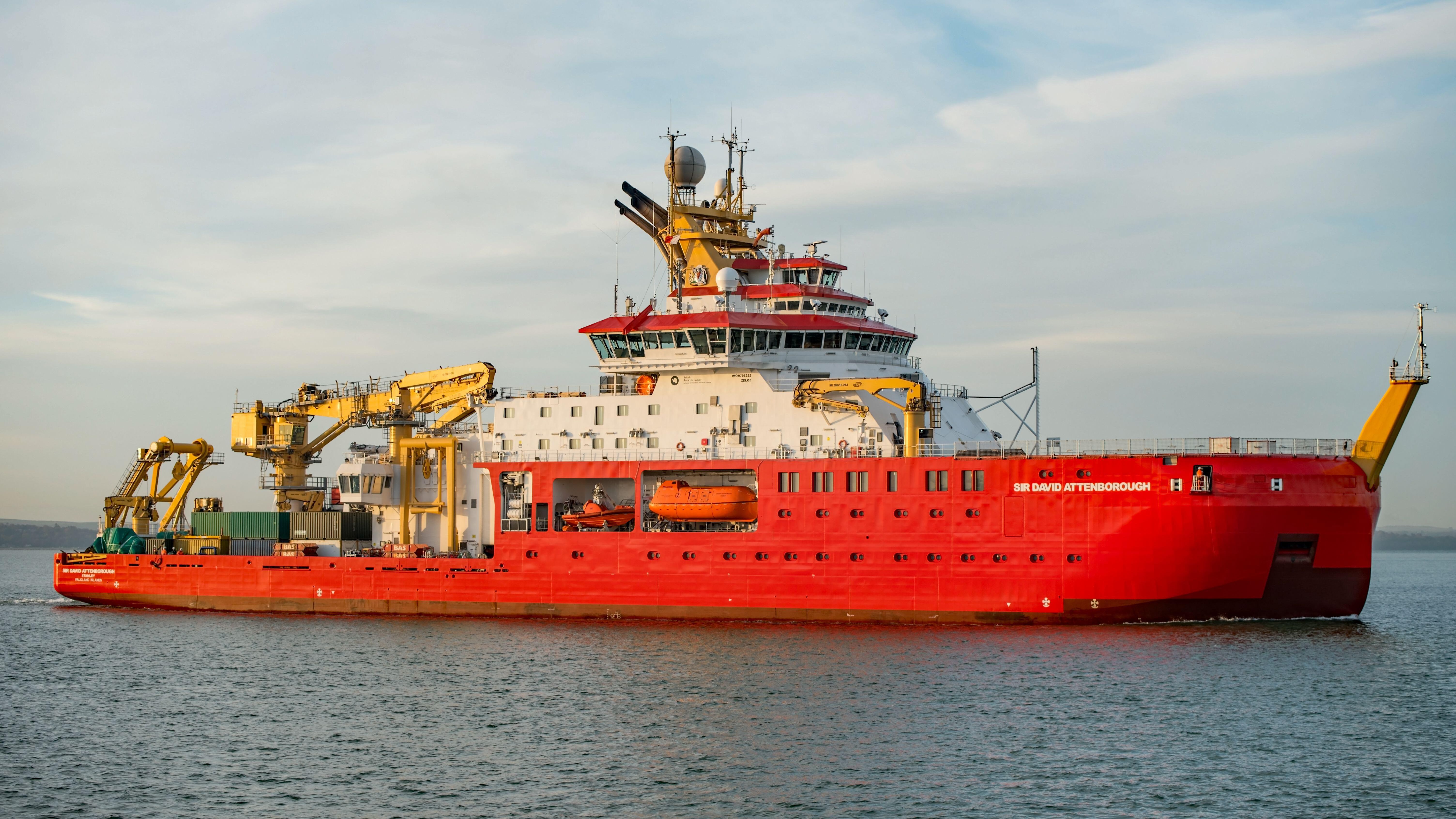 Polar Research Ship RRS Sir David Attenborough In Harwich Ahead Of polar-research-ship-rrs-sir-david-attenborough-in-harwich-ahead-of