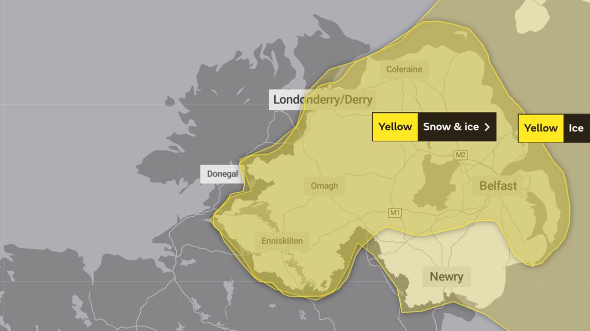 Snow and ice warning put in place across NI | Weather - Downtown Radio