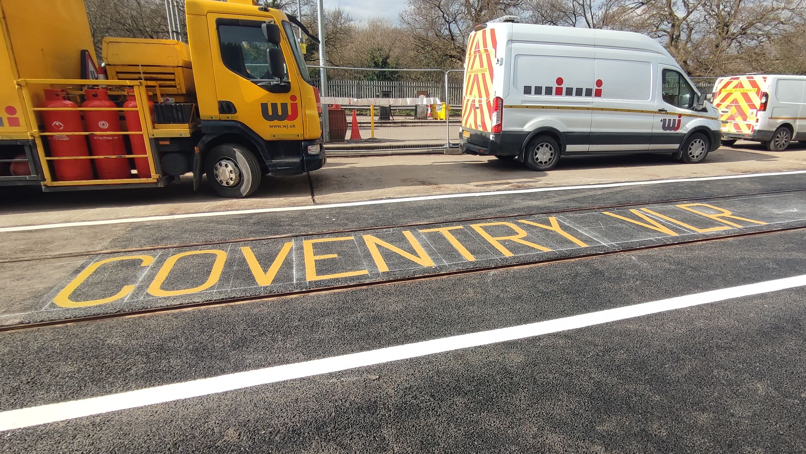 Coventry Very Light Rail track at Whitley Depot