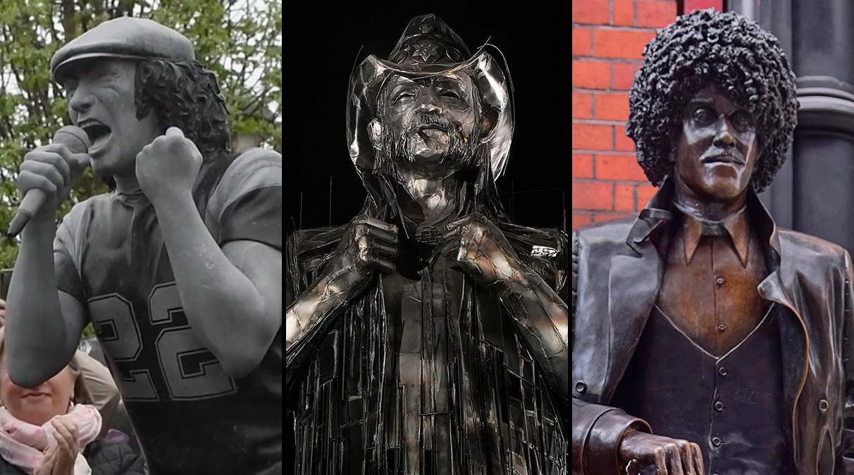 Rock stars immortalised as statues