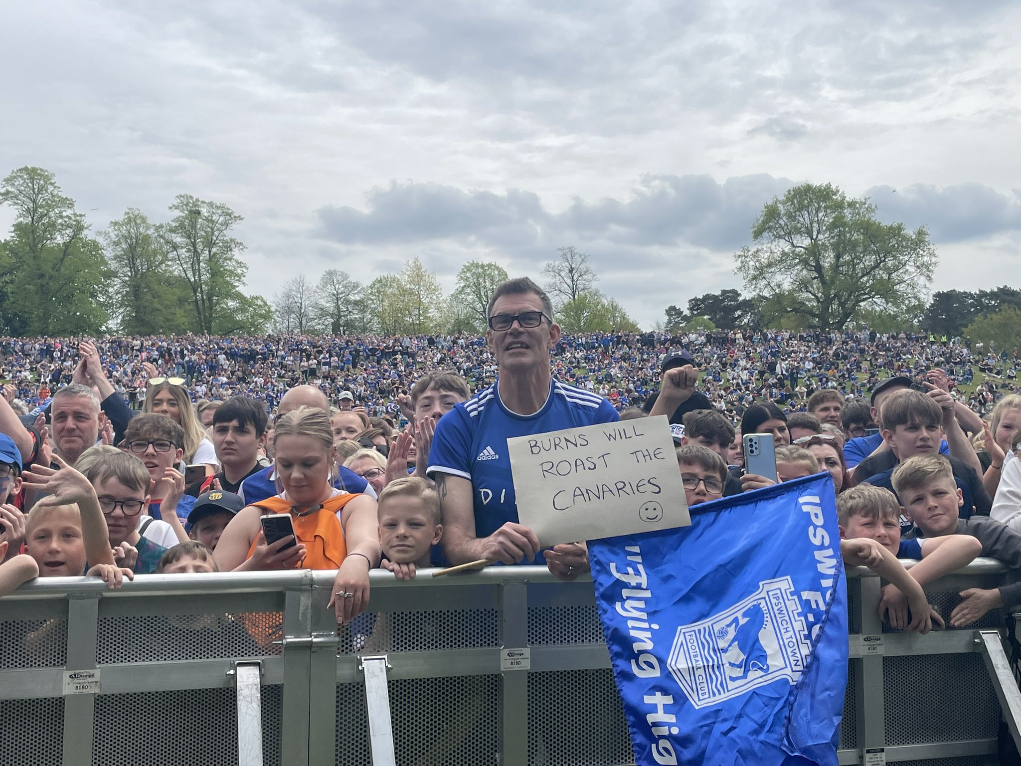 Ipswich Town hold promotion celebration in Christchurch Park