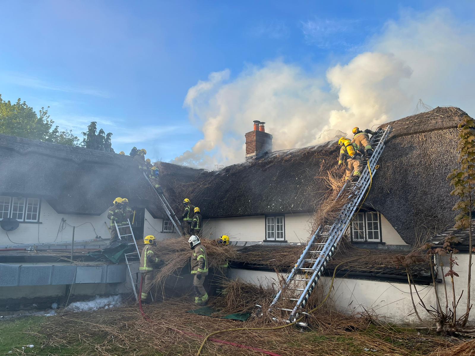 Alvediston pub devastated by thatch fire GHR Salisbury