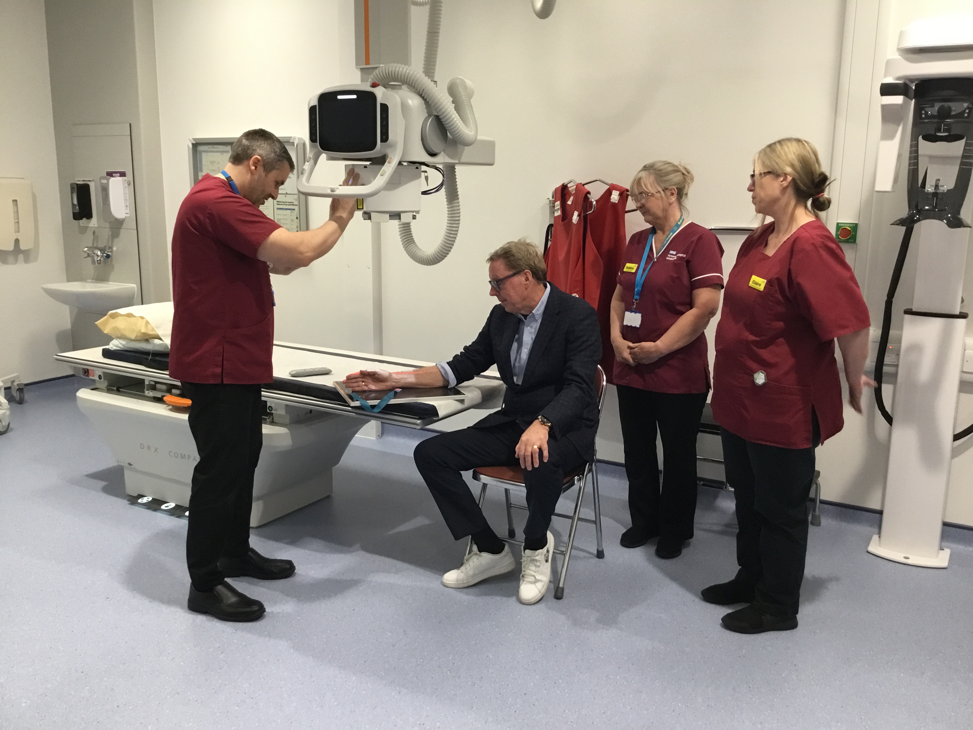 Dorset's Harry Redknapp unveils Wimborne's new-look x-ray department