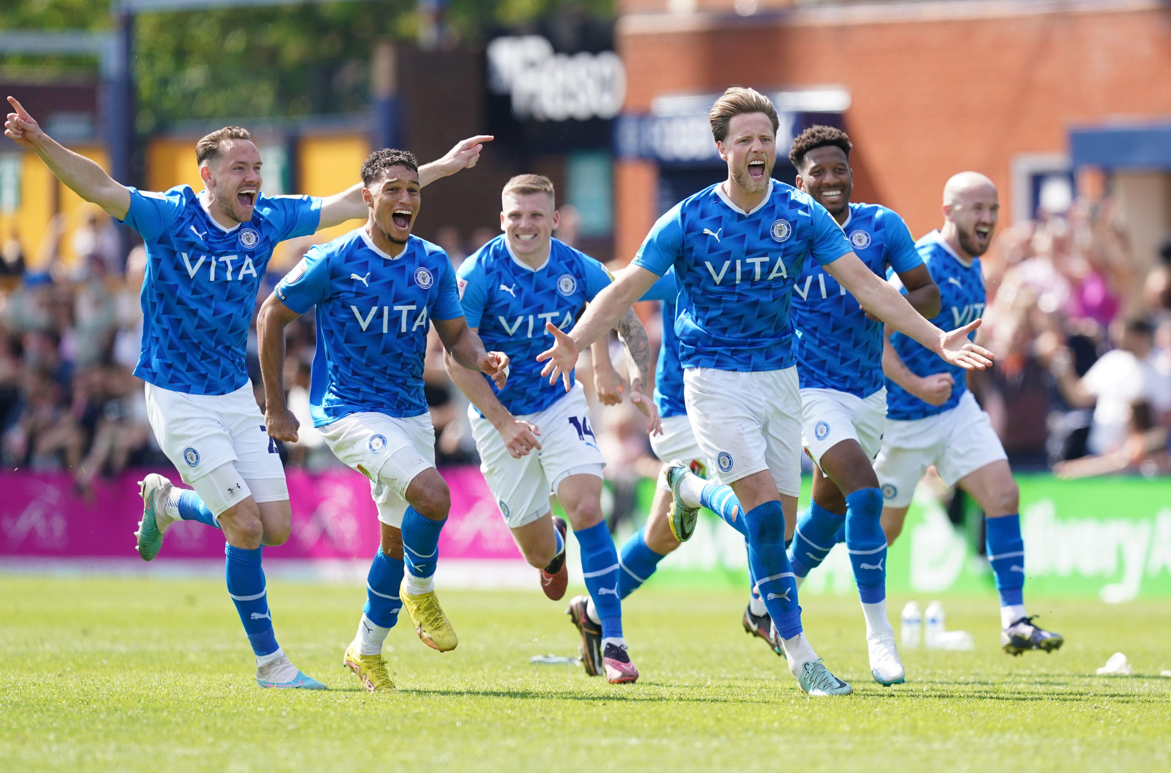 Stockport prepare for playoff final at Wembley against Carlisle