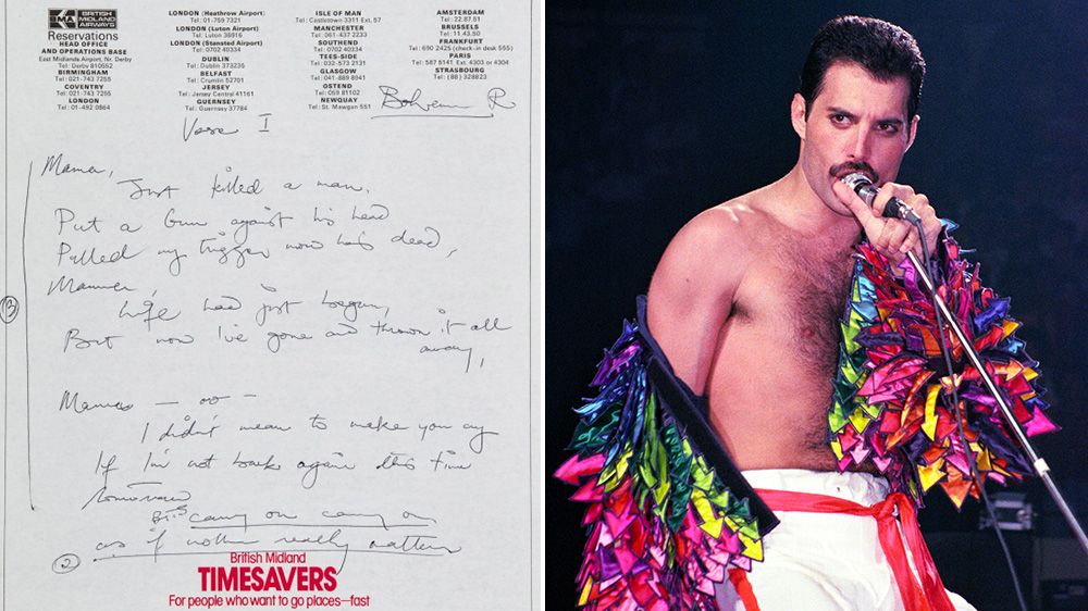 Unseen Freddie Mercury lyrics reveal original title of Queen's
