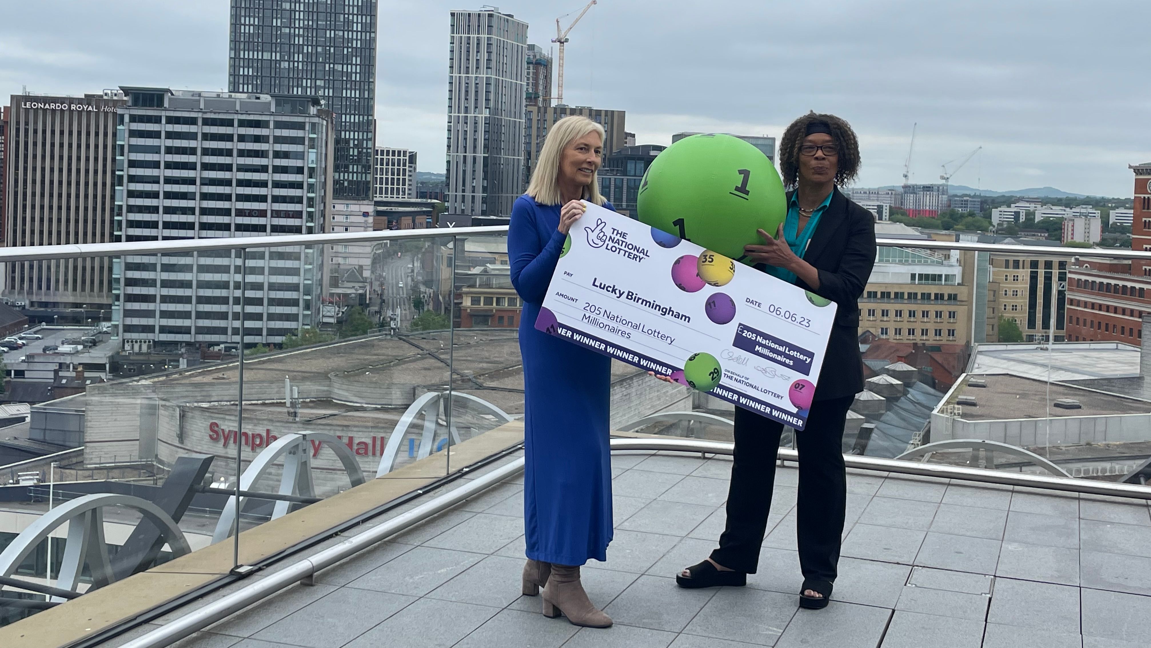 Lottery winner Celeste Coles and Kathy Garrett, the Winners Experience Lead