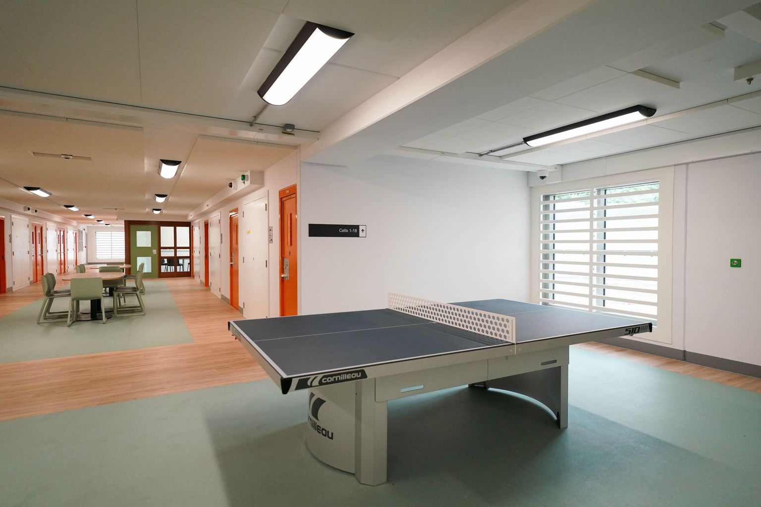 Communal recreation area for prisoners at HMP Fosse Way