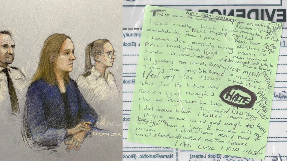 Killer nurse Lucy Letby's 'confession' note | News - Scala Radio