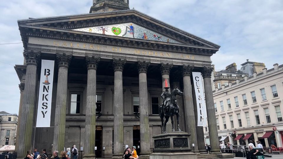 Bansky art show at Glasgow Gallery of Modern Art