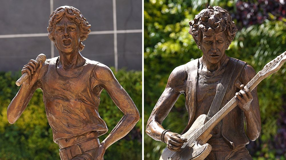 Jagger Rishards Statues of The Rolling Stones' Mick Jagger and Keith Richards unveiled ...