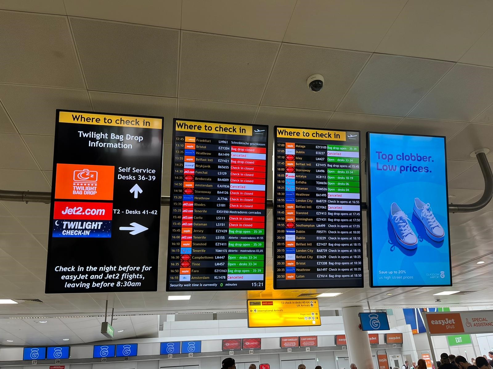 Newcastle Airport warning of delays and cancellations