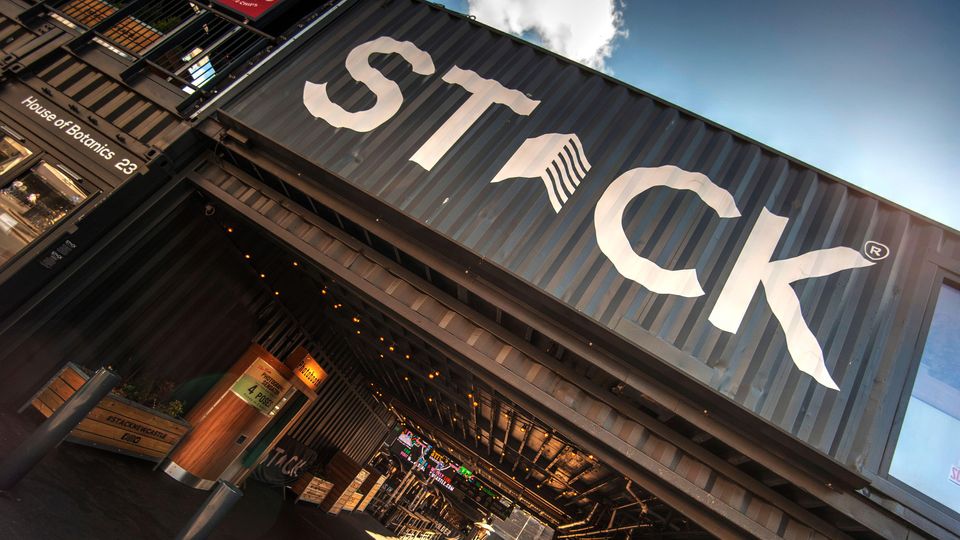 The gateway to Stack shipping container village